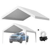VEVOR front view of 12x20 canopy cover showing full fit and protection