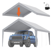 VEVOR front view of 13x20 canopy cover showing full coverage benefit