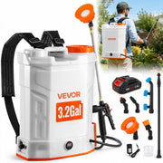 VEVOR front view of backpack sprayer showing compact pack and benefits portability