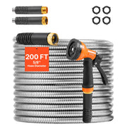 VEVOR full-length hose displayed showing durable stainless steel construction and reach