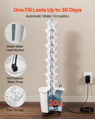 VEVOR hydroponic tower close-up of a tier highlighting construction and drip distribution