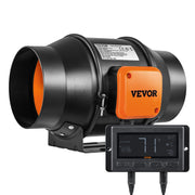VEVOR inline fan front view showing compact design and airflow benefit