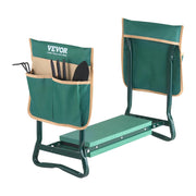 VEVOR kneeler front view showing stable bench and large cushion benefit comfort