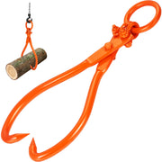 VEVOR log tongs front view showing full tool and benefits of sturdy grip