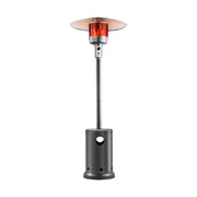 VEVOR front view showing heater and round table top, sturdy outdoor warmth