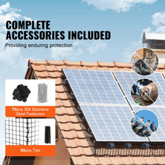 VEVOR mesh unrolled on rooftop showing easy-fit installation benefit