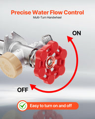 VEVOR close-up of cast iron handwheel showing ergonomic control and long-term durability