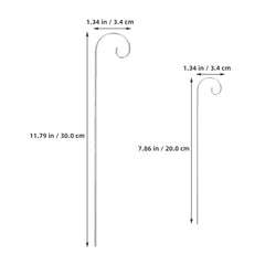 VICASKY 8-inch hook inserted in soil holding small planter securely