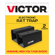 Victor trap front view showing compact housing and entrance, quick control