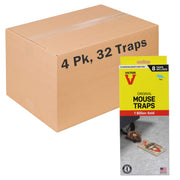 Victor front view of metal pedal mouse trap showing solid construction and reliability