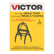 Victor Out O'Sight front view showing compact steel trap, durable design benefit