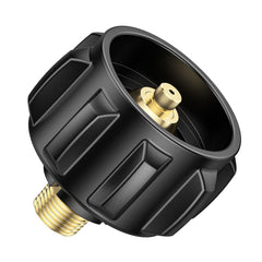 VIEAUBE front view adapter showing brass body and ports for reliable connection