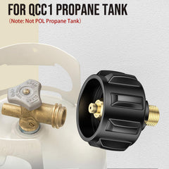 VIEAUBE adapter installed on regulator demonstrating easy attachment
