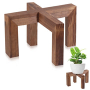 Vigordream plant stand front view showing stable base and natural finish