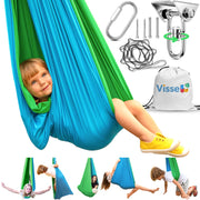 VISSE front packaging showing the sensory swing and included accessories