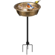 VIVOHOME bird bath front view showing antique bronze style and curb appeal