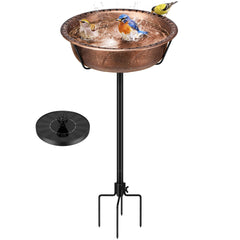 VIVOHOME front view showing full bird bath and bronze finish for curb appeal