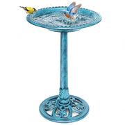 VIVOHOME front view showing blue bird bath and stable base benefit
