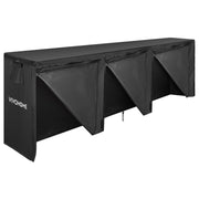 VIVOHOME front view of 12ft cover protecting stacked wood, secure outdoors