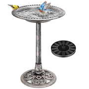 VIVOHOME front view pedestal bird bath showing elegant finish and benefit