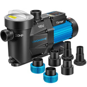VIVOHOME front view of pump showing compact robust body and ports