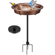 VIVOHOME front view of oval bird bath showing overall design and appeal