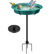 VIVOHOME front view of oval bird bath showing fountain and stable base, attracts birds