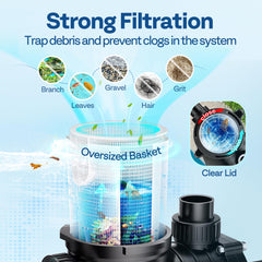 VIVOHOME pump installed beside pool demonstrating real-world use