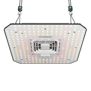 VIVOSUN AeroLight A100 front view showing full-panel LED and integrated fan for even light and airflow
