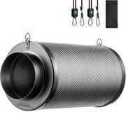 VIVOSUN filter front view showing robust steel shell and airflow benefit