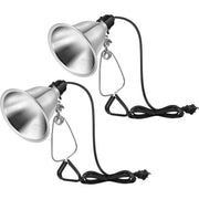VIVOSUN clamp lamp front view shows compact reflector and secure clip, ideal for focused lighting