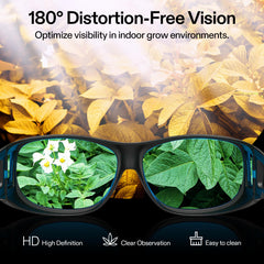 VIVOSUN close-up of lens curvature demonstrating distortion-free clarity benefit
