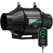 VIVOSUN T4 front view showing fan housing and inlet, for reliable airflow