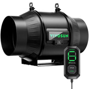 VIVOSUN T6 front view showing fan and housing for powerful ventilation