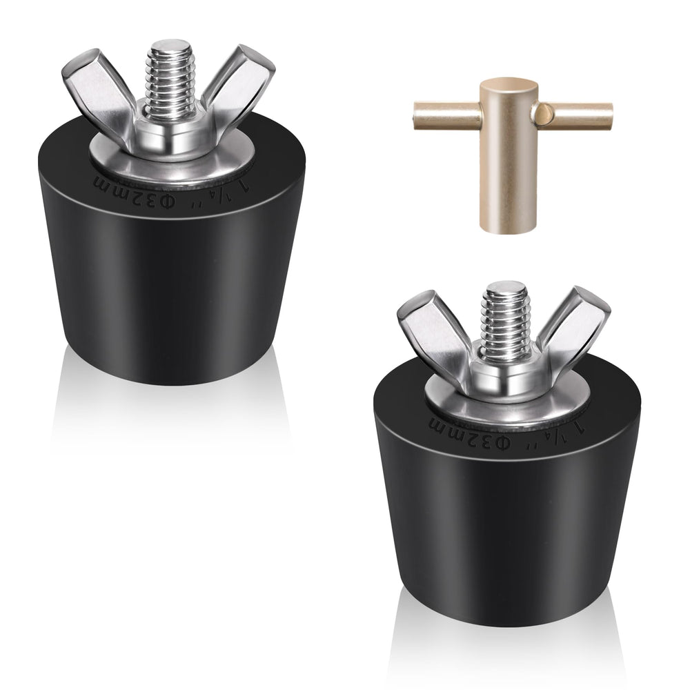 Vizava front packaging showing two rubber plugs and T-handle, clear identification benefit