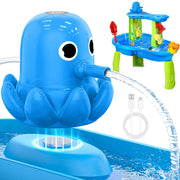 Vktmuhd front view pump attached to water table shows steady flow benefit