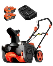 VOLTASK front view showing 20-inch clearing width and compact design for easy storage