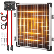 Voltset front view of 50W panel showing sleek frame and mounting points benefit durability
