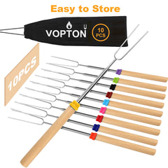 VOPTON wooden handle color ring detail for quick identification and grip comfort