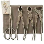 VOUIU front view full set of four stainless steel bonsai tools for precise shaping