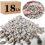 Voulosimi front bag showing label and 3/8" pumice, convenient 18 lb size