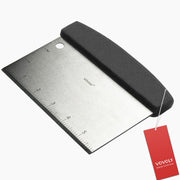 Vovoly front view bench scraper showing robust stainless steel construction and durable use
