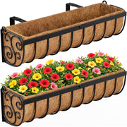 VOXOR front view railing planter showing clean half-round profile and curb appeal