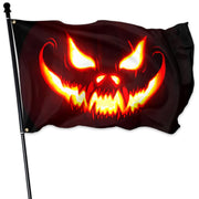 VOZUN front view of large Halloween pumpkin flag for instant curb appeal