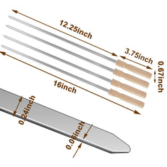 vriysei close-up of flat stainless-steel shaft showing rigidity and even cooking contact