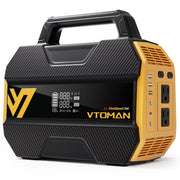 VTOMAN FlashSpeed 300 front panel showing ports and display for fast access