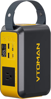 VTOMAN Jump 100 front view showing compact design and AC outlet benefit