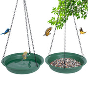 VUWEZ front view of hanging feeder and bath showing ready-to-hang design and appeal