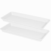 VUWEZ front view of rectangular plant saucers protecting surfaces