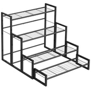 VyGrow front view of 4-tier plant stand showing balanced display and space saving